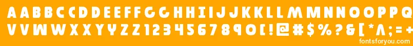 Governortitle Font – White Fonts on Orange Background