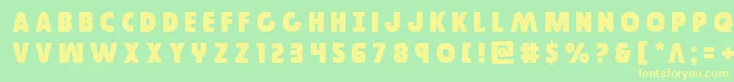 Шрифт Governortitle – жёлтые шрифты на зелёном фоне