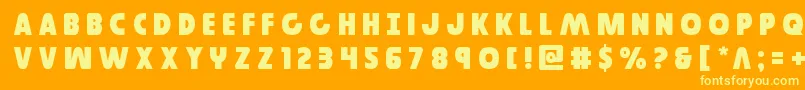 Governortitle Font – Yellow Fonts on Orange Background