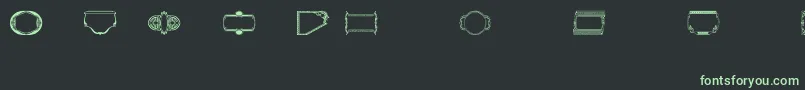 VintageFrames19-fontti – vihreät fontit mustalla taustalla