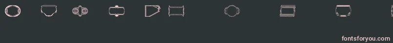 フォントVintageFrames19 – 黒い背景にピンクのフォント