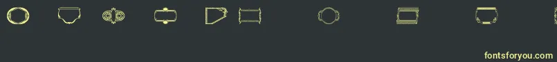 フォントVintageFrames19 – 黒い背景に黄色の文字