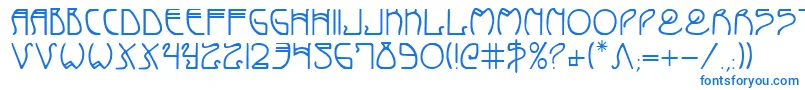 フォントCoydeco – 白い背景に青い文字
