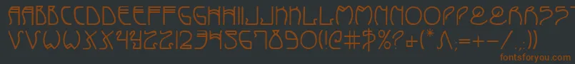 Coydeco Font – Brown Fonts on Black Background