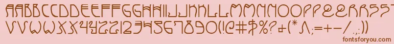 Шрифт Coydeco – коричневые шрифты на розовом фоне