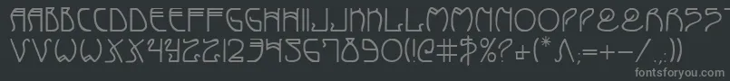 Coydeco Font – Gray Fonts on Black Background
