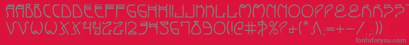 フォントCoydeco – 赤い背景に灰色の文字