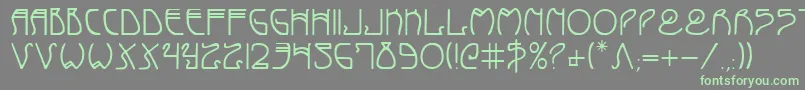 フォントCoydeco – 灰色の背景に緑のフォント