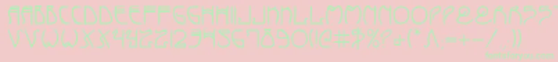 Coydeco Font – Green Fonts on Pink Background