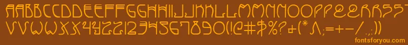 Coydeco Font – Orange Fonts on Brown Background