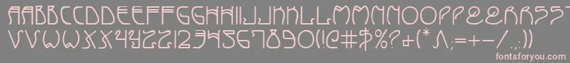 Coydeco-Schriftart – Rosa Schriften auf grauem Hintergrund
