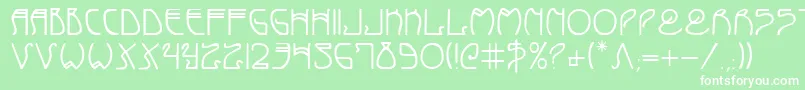 Coydeco Font – White Fonts on Green Background