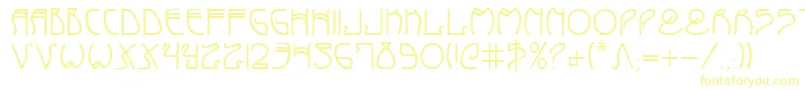 Шрифт Coydeco – жёлтые шрифты на белом фоне