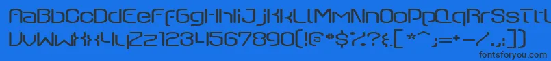 フォントQswitchAx – 黒い文字の青い背景