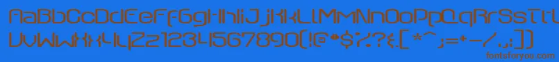 QswitchAx Font – Brown Fonts on Blue Background