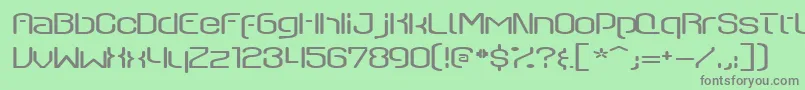 フォントQswitchAx – 緑の背景に灰色の文字