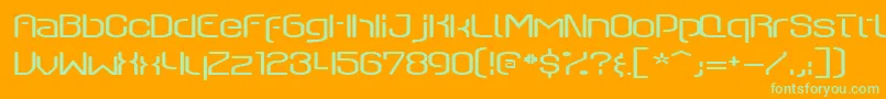 QswitchAx Font – Green Fonts on Orange Background