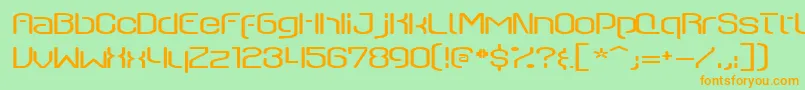 QswitchAx Font – Orange Fonts on Green Background