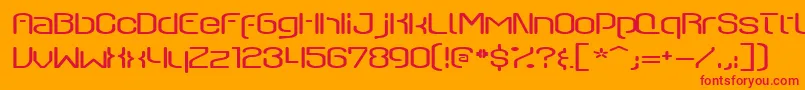 QswitchAx Font – Red Fonts on Orange Background