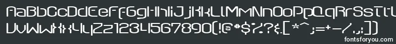 QswitchAx-fontti – valkoiset fontit mustalla taustalla
