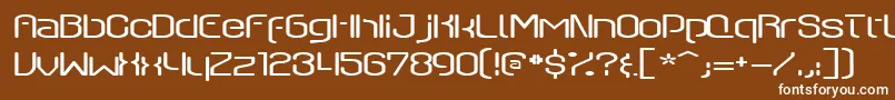 QswitchAx Font – White Fonts on Brown Background
