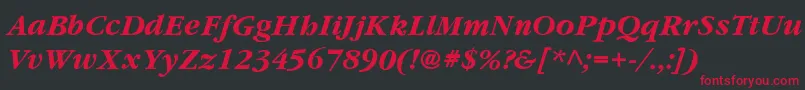YearlindThinItalic Font – Red Fonts on Black Background