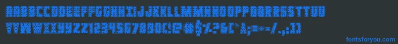 Ironforgeplate Font – Blue Fonts on Black Background