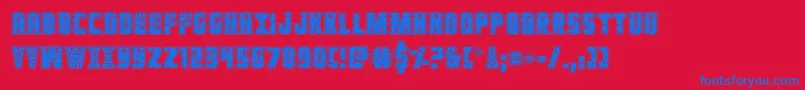 Ironforgeplate Font – Blue Fonts on Red Background