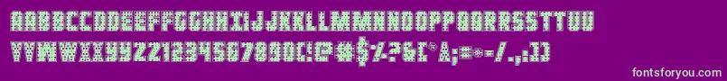 Ironforgeplate Font – Green Fonts on Purple Background