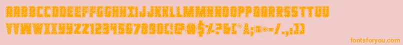 Ironforgeplate Font – Orange Fonts on Pink Background