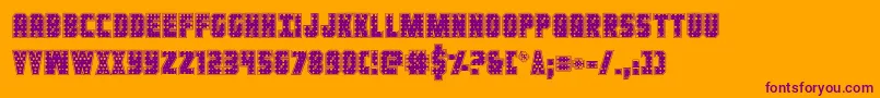 Ironforgeplate Font – Purple Fonts on Orange Background