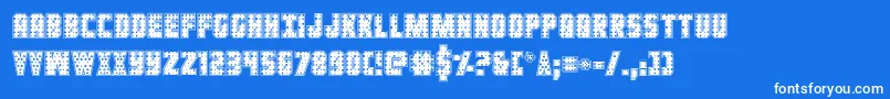 Ironforgeplate Font – White Fonts on Blue Background