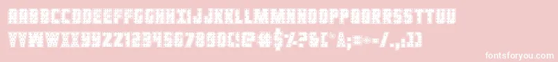 Ironforgeplate Font – White Fonts on Pink Background