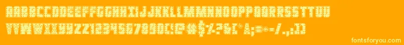 Ironforgeplate Font – Yellow Fonts on Orange Background