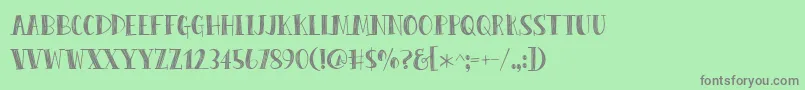 PeasCarrots Font – Gray Fonts on Green Background