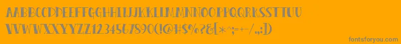 PeasCarrots Font – Gray Fonts on Orange Background