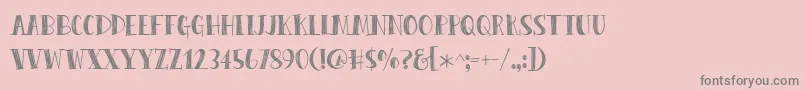 PeasCarrots Font – Gray Fonts on Pink Background