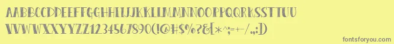 PeasCarrots Font – Gray Fonts on Yellow Background