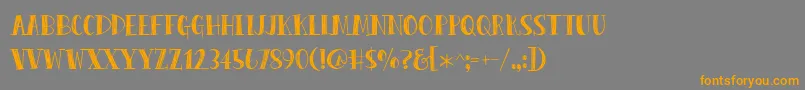 PeasCarrots Font – Orange Fonts on Gray Background