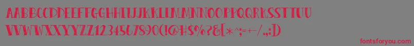 PeasCarrots Font – Red Fonts on Gray Background