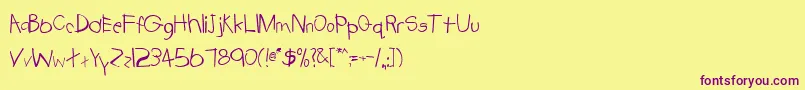 Шрифт TabathaNormal – фиолетовые шрифты на жёлтом фоне