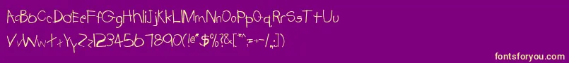 Шрифт TabathaNormal – жёлтые шрифты на фиолетовом фоне