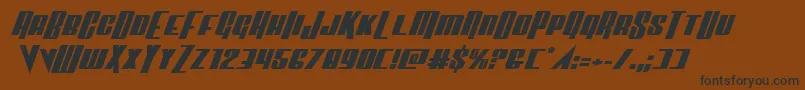Vindicatorexpandital Font – Black Fonts on Brown Background