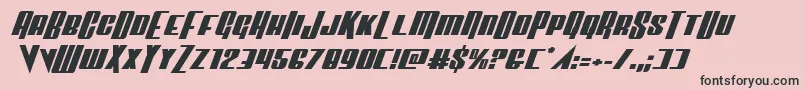 Vindicatorexpandital Font – Black Fonts on Pink Background