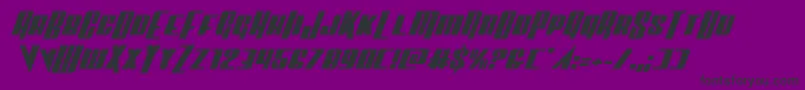 Vindicatorexpandital Font – Black Fonts on Purple Background