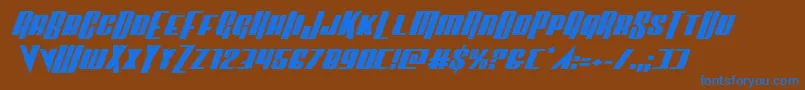 Vindicatorexpandital Font – Blue Fonts on Brown Background