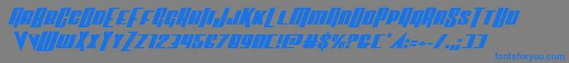 Vindicatorexpandital Font – Blue Fonts on Gray Background