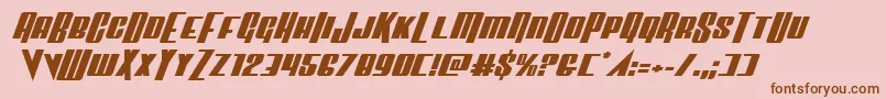 Vindicatorexpandital Font – Brown Fonts on Pink Background