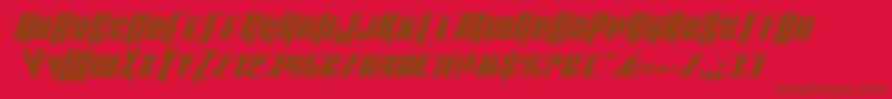 Vindicatorexpandital Font – Brown Fonts on Red Background