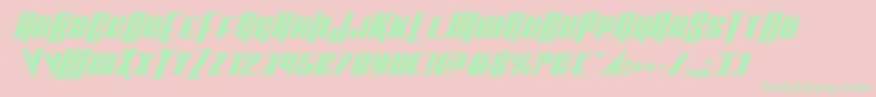 Vindicatorexpandital Font – Green Fonts on Pink Background